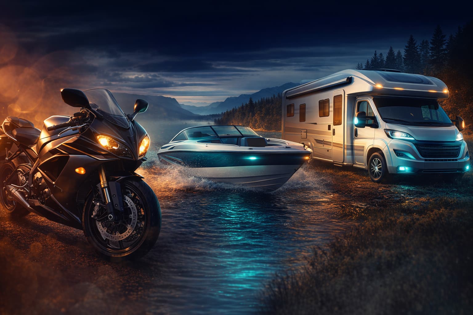 Toys and recreational vehicles insurance – motorcycle, boat, and RV